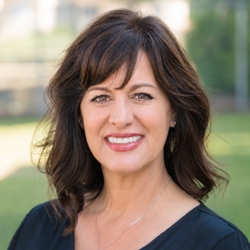 Portrait photo of Admissions Director, Mandy Deeming, at Vacaville Christian School.