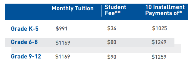 2024-25 Tuition K12