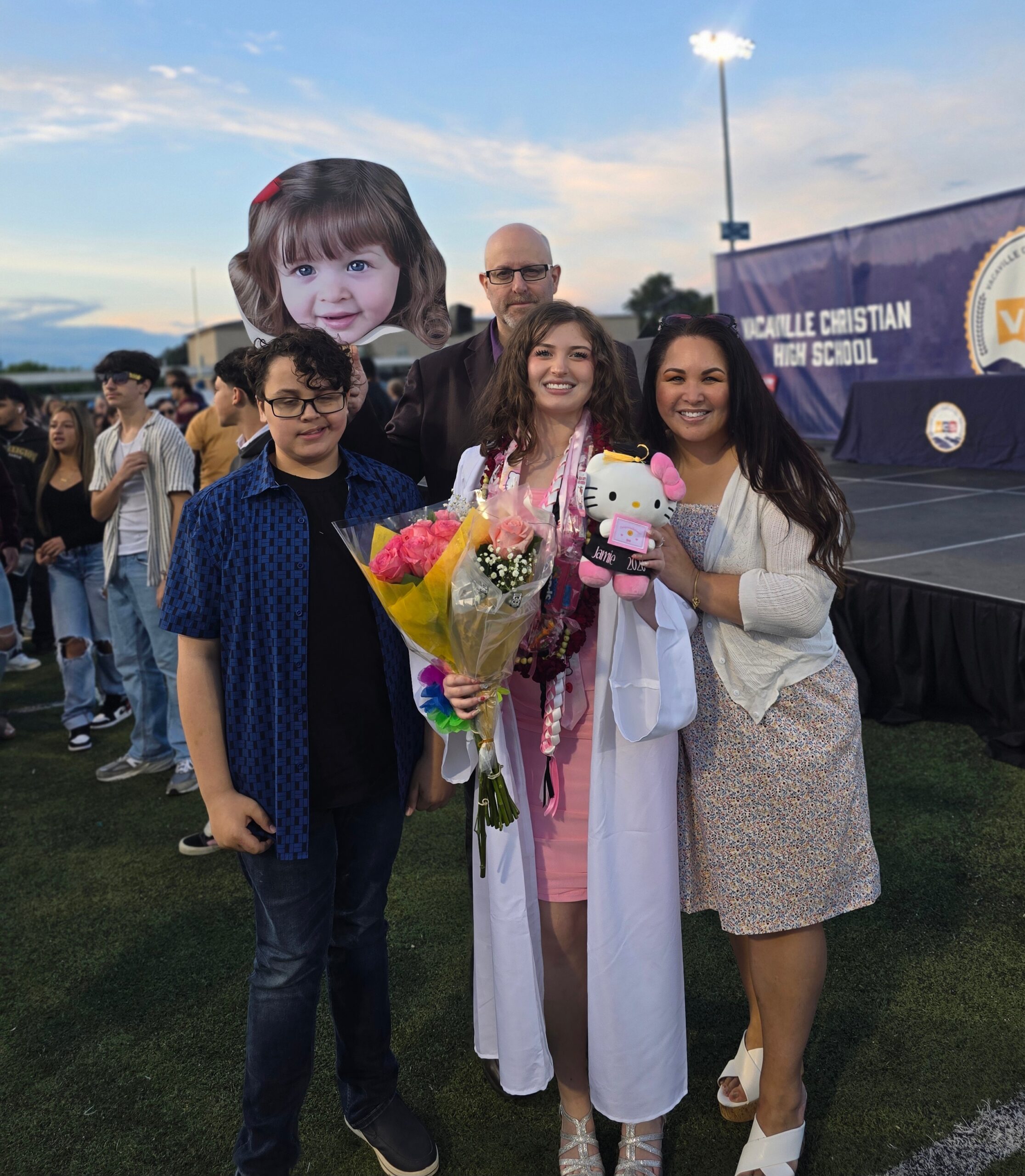 Camilleri Family Photo at High School graduation.