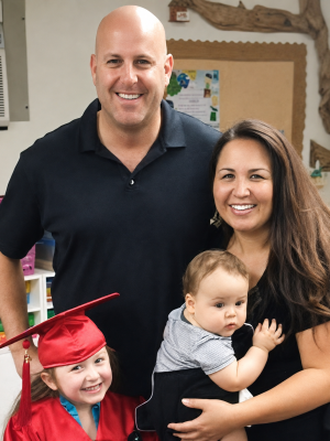 Camilleri Family Photo at Kindergarten graduation